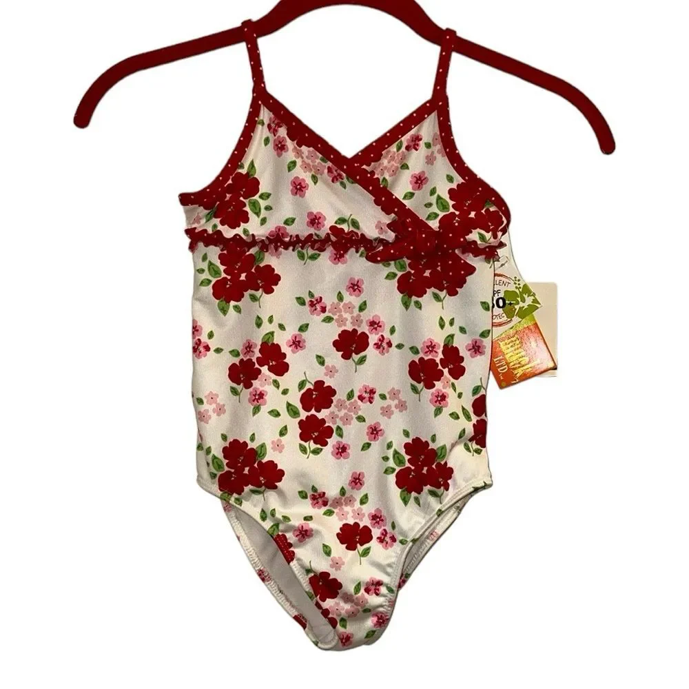 Penelope Mack Hibiscus Print One Piece Swimsuit NEW Size 6